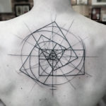 geometric spiral tattoo