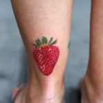 Strawberry Realistic Tattoo