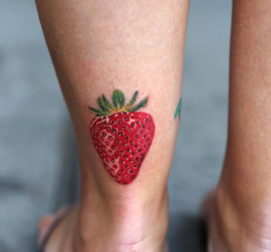 Strawberry Realistic Tattoo