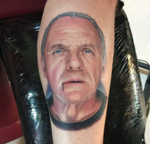 Hannibal Lector portrait tattoo