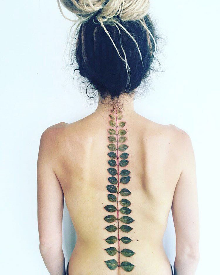 Plant Branch Spine Tattoo