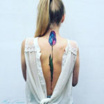 Pretty Tulip Back Tattoo