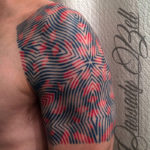 Geometric Pattern Guys Shoulder Tattoo