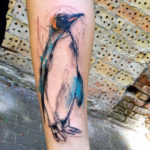 Penguin sketch tattoo