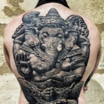 Ganesha Back Tattoo
