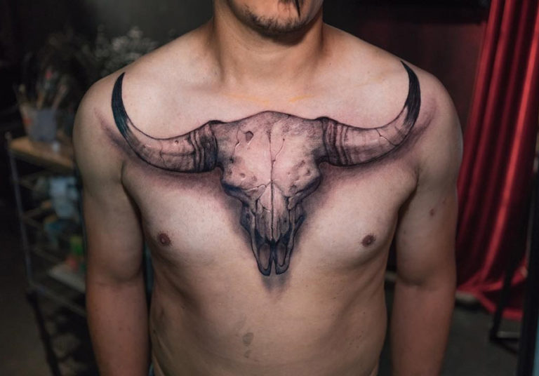 1. Bull Skull Tattoo Designs - wide 6