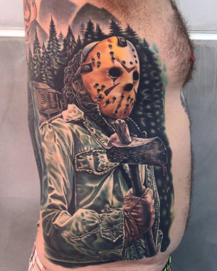 Jason Voorhees Side Tattoo