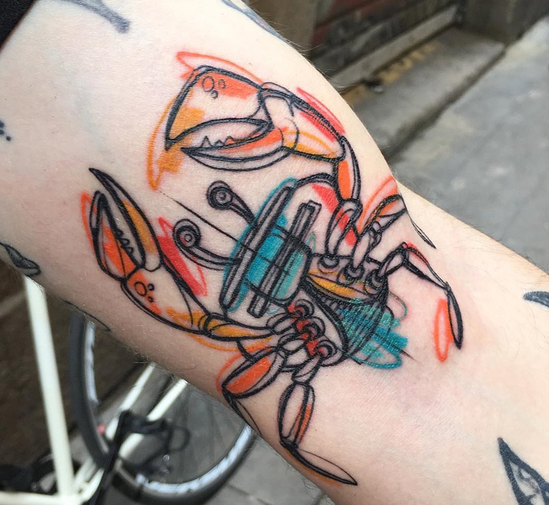Colorful Crab Mens Bicep Piece