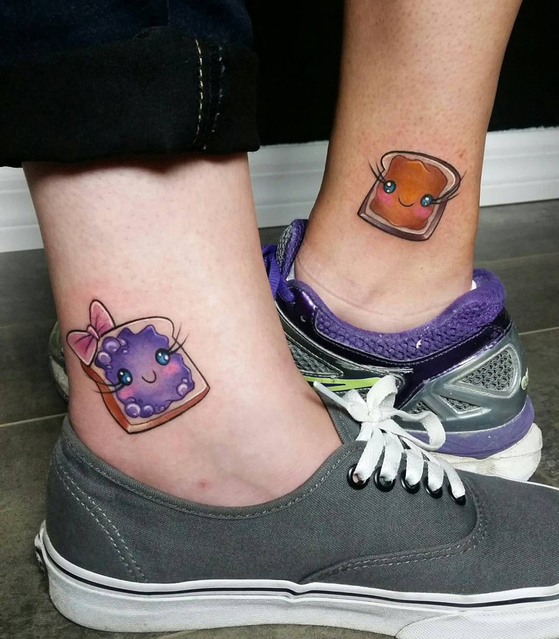 PB & J sandwich tattoos