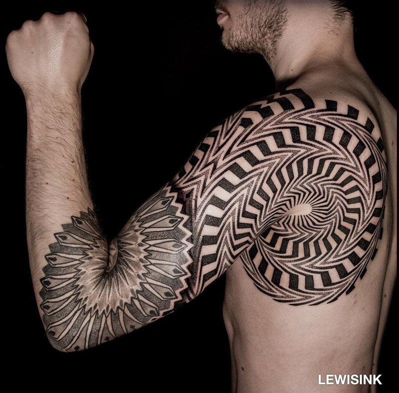 Geometric Shoulder Tattoo