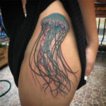 Hip Jellyfish tattoo