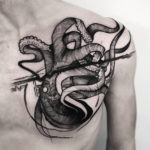 Octopus Chest Tattoo