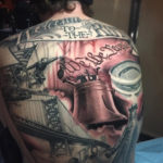 Liberty Bell, Pennsylvania back tattoo