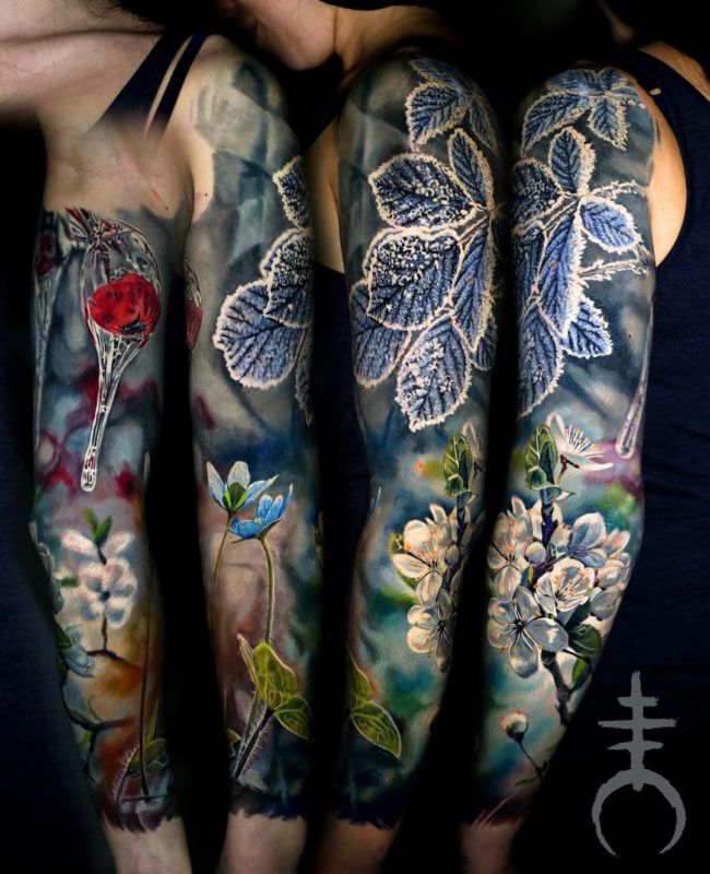Spring & Winter Sleeve | Tattoo Ideas