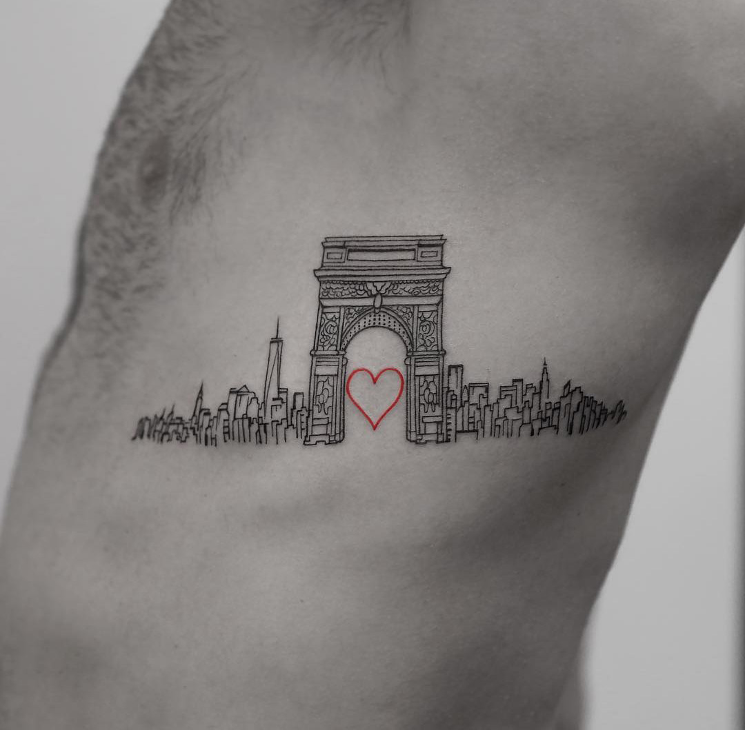 Washington Square Arch, Love New York City Tattoo