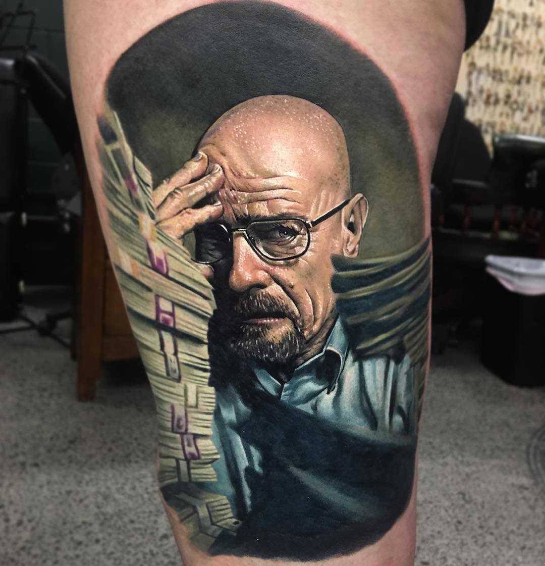 Heisenberg Walter White Breaking Bad by Steve Wimmer TattooNOW