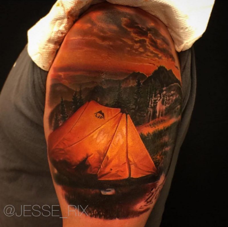 Camping Tattoo
