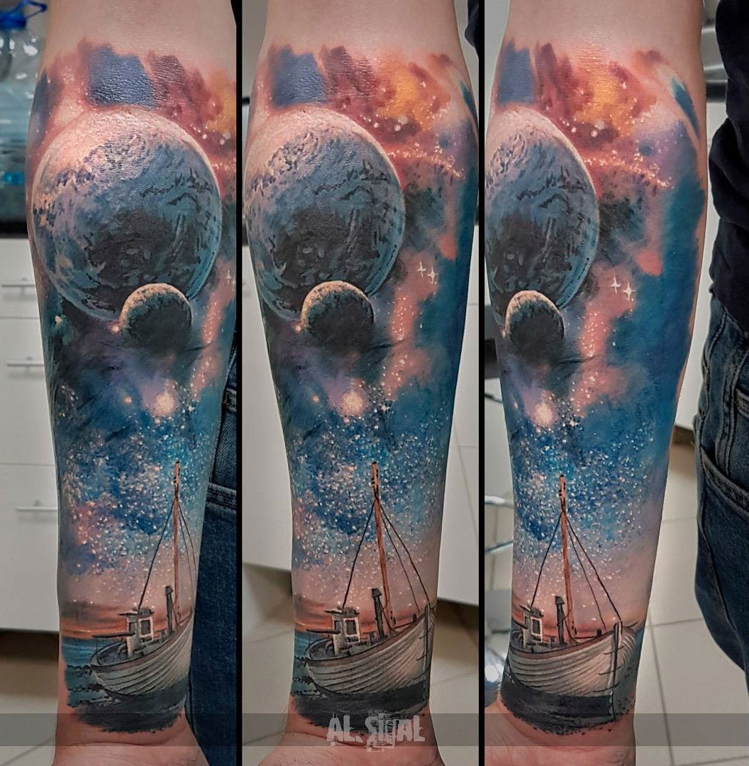 Boat & Planets, Abstract Sleeve