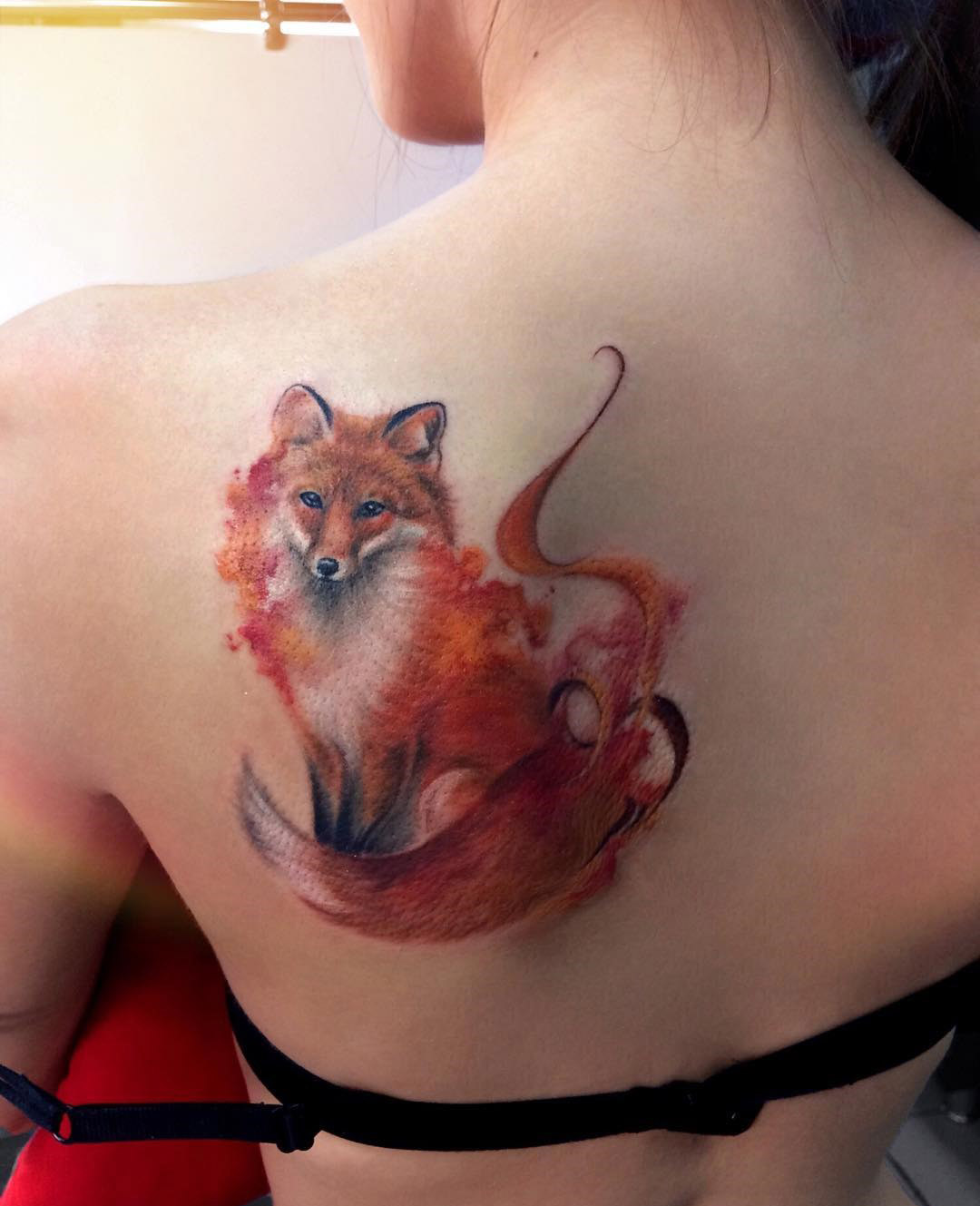 Fox Abstract Watercolor