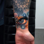 Space Eye wrist tattoo