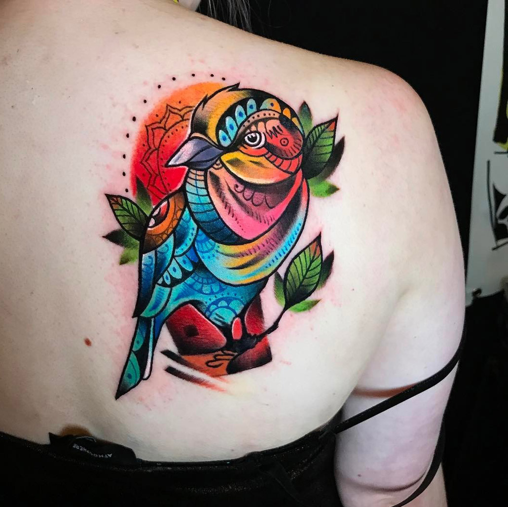 Lilac Breasted Roller Tattoo