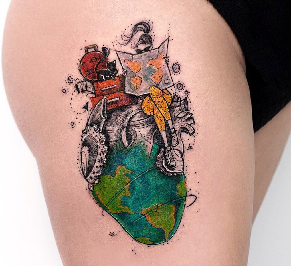 Travel Girl | Best tattoo design ideas