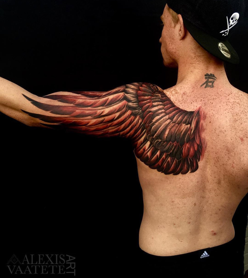 Mens shoulder & arm tattoo