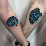 Heart & Brain Couple Tattoos
