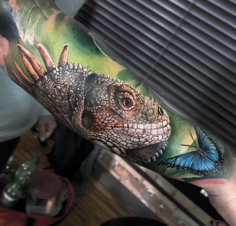 Iguana tattoo