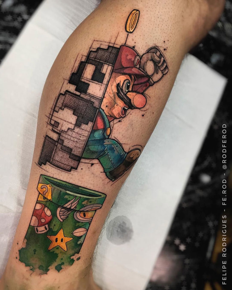 Twitter 上的dan dittmerMario sleeve finished tattoo dittmertattoos  httpstcoCBUtI8TIWJ  Twitter