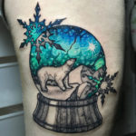 Polar Bear Snow Globe Tattoo