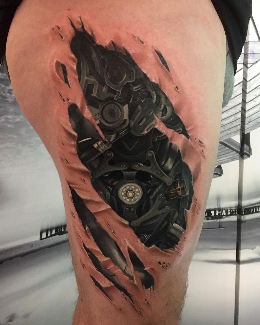 RobbieD on Twitter So close to finishing this price mechanical  blackandgrey tattoo leg sleeve ink killerink mechanic greywash  httptcoEWwOHjxA3b  X
