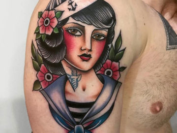Sailor girl tattoo