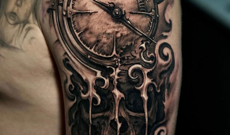 Clock & Skull
