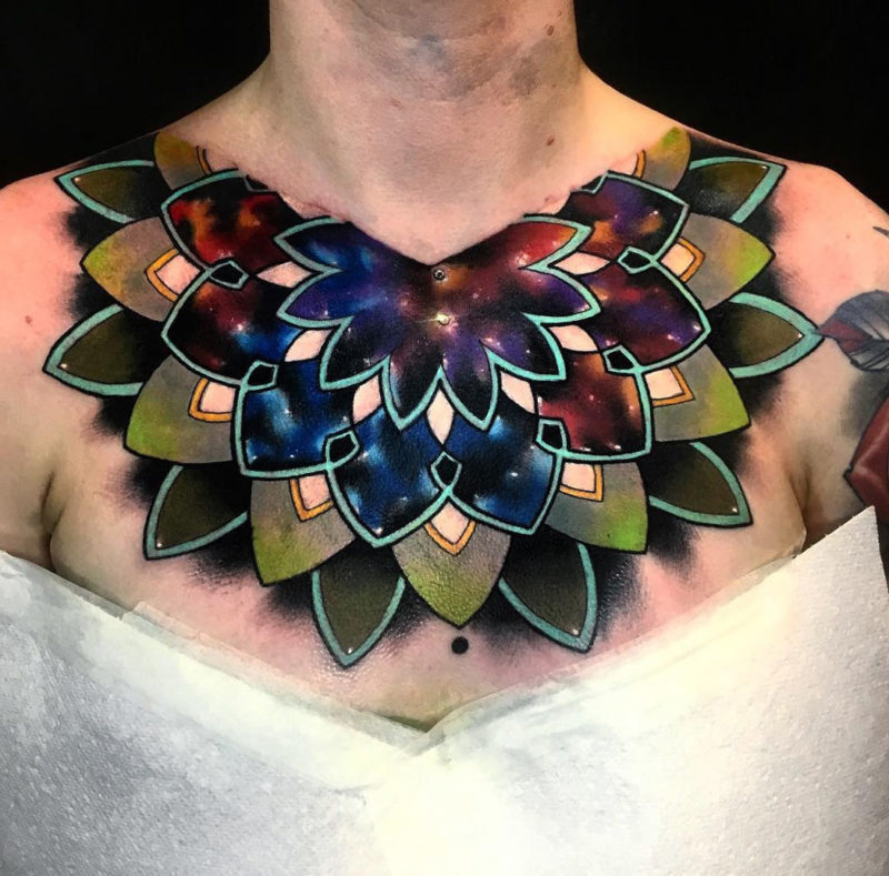 Tattoo Ideas — Under Boob Space Mandala