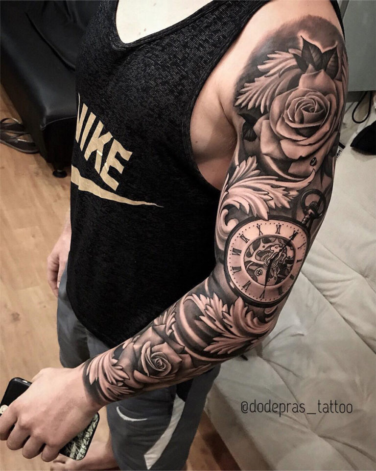 Rose filigree tattoo Muecke art by George Muecke TattooNOW