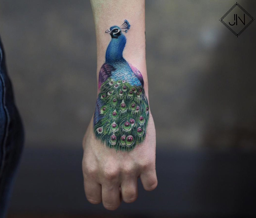 125 Pretty Peacock Tattoos You Can Try - Wild Tattoo Art