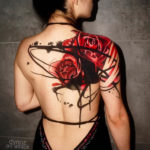 Roses back & shoulder tattoo