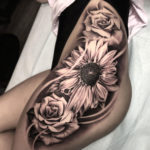 Sunflower & Roses Tattoo