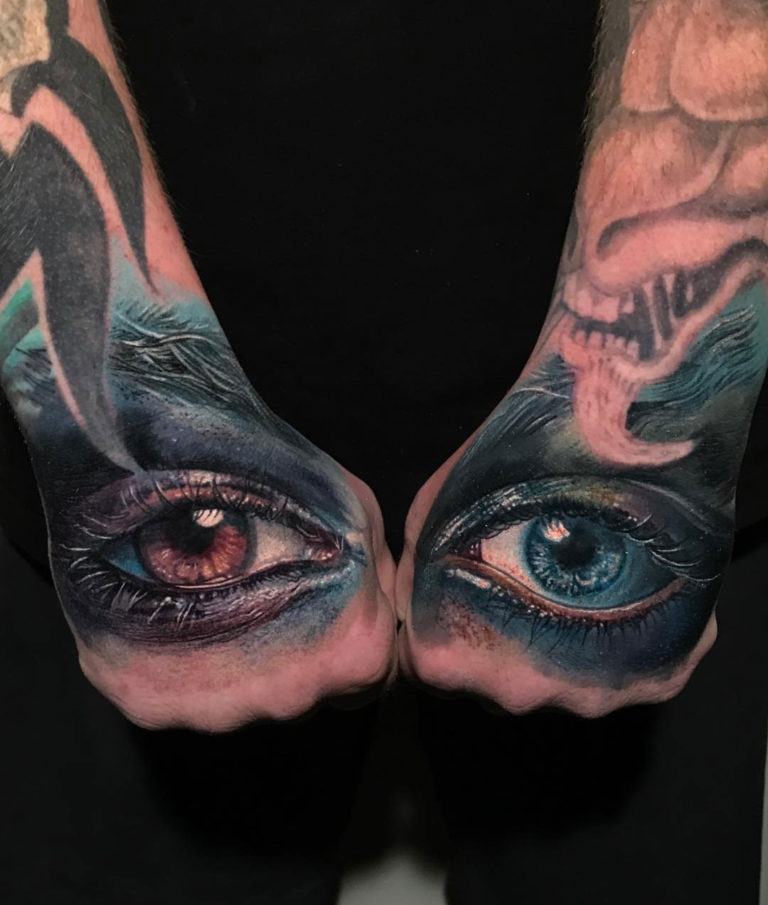 Eye See You hand tattoos