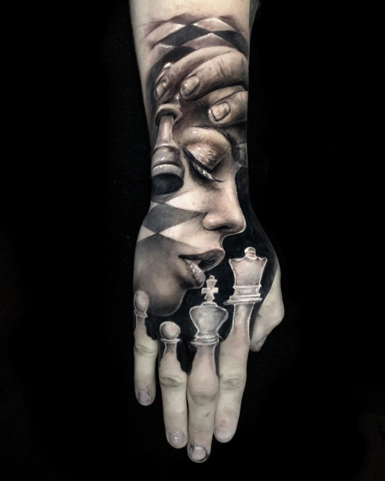 Tattoo Ideas — Wave & chess sleeve by Sandra Daukshta, an artist...