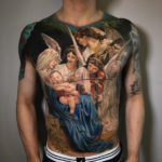 Jesus & Mary front tattoo