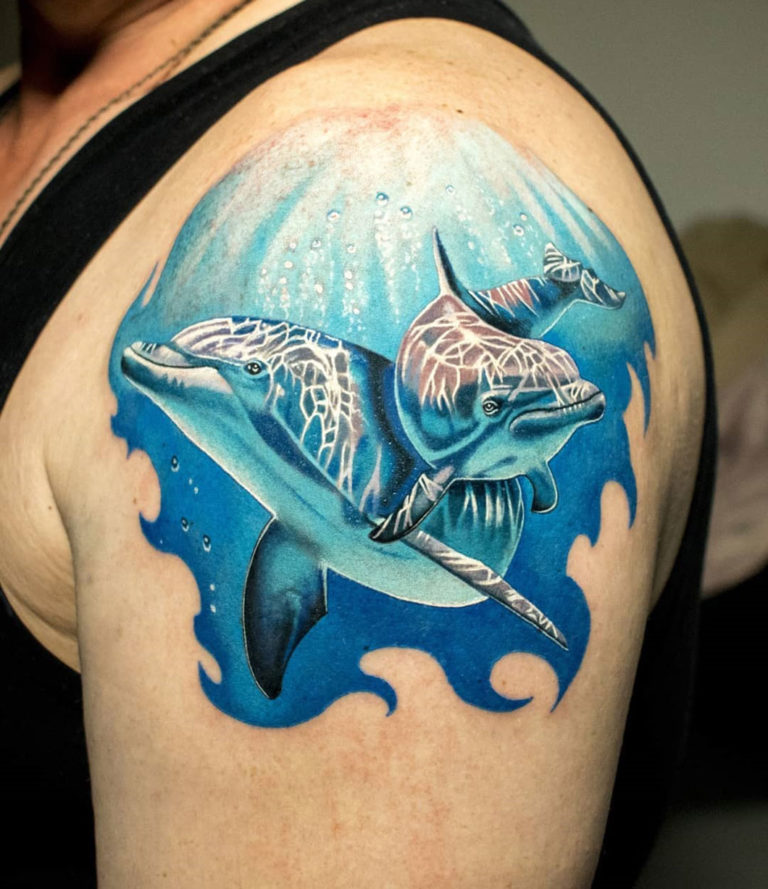 50 Amazing Dolphin Tattoos with Meaning 46  Dolphins tattoo Tattoos with  meaning Tattoo designs and meanings