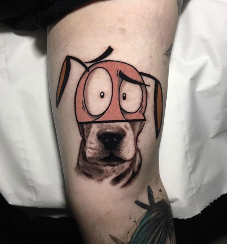Courage the Cowardly Dog custom for pinkrazwa thanks so much Honored to  be a neighbor to plantstare jesskoalatattoo and some more  androidoh  androidoh on Instagram