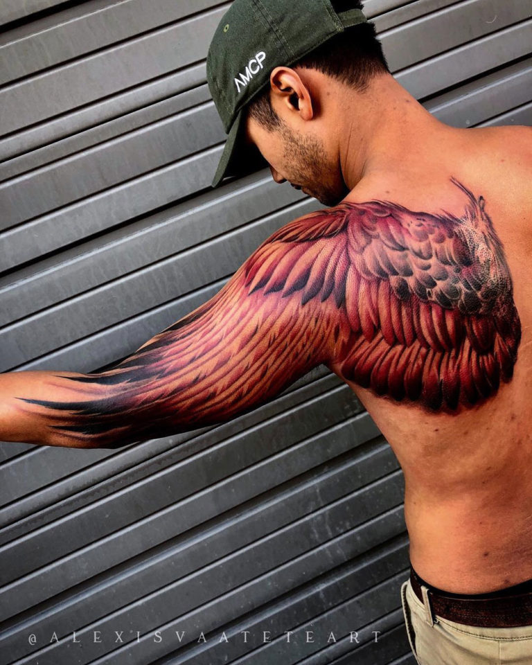 Wings tattoo on arm Get your personalized Tattoo at Shiva Tattoo Studio!  🧑🏻‍🎨 Shiva tattoo studio 📲 Contact - 90980808... | Instagram
