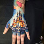 Cinderella Castle hand tattoo