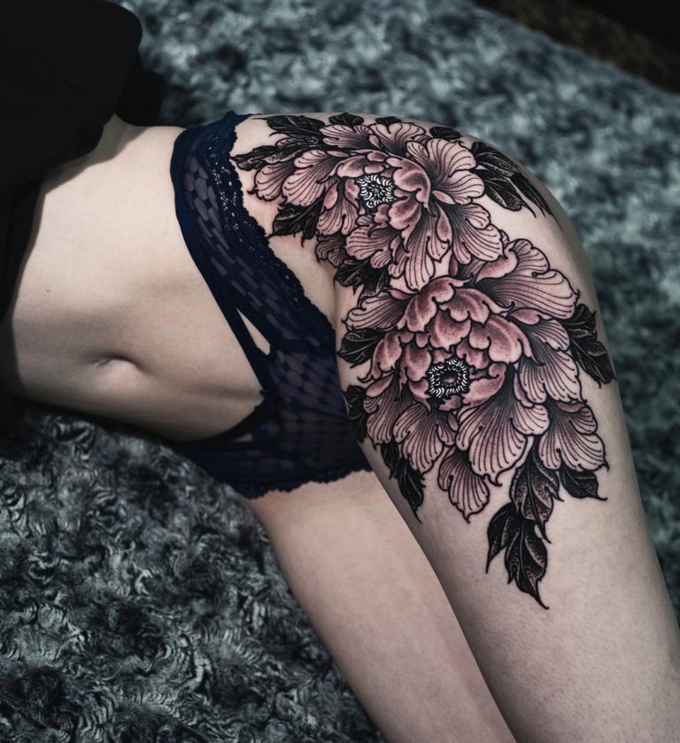 Potato flowers and potato peelings arm tattoo idea | TattoosAI