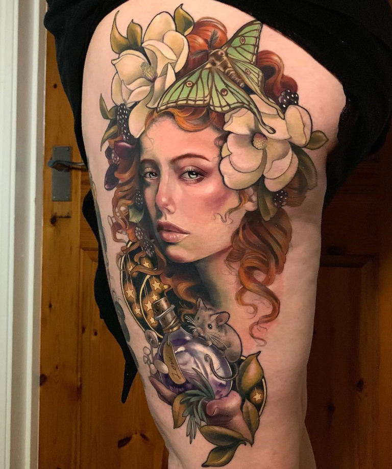 Jenelle Mellish on Instagram Enchanted Forest Half Sleeve Half healed  Half fresh Super fun style to do  Done rogueartstattoo using  bosstattoosupply and