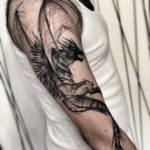 Dragon, Men's arm tattoo