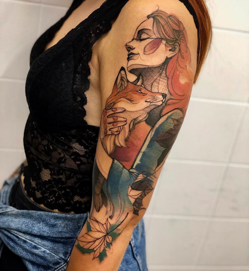 Fox Girl Tattoo
